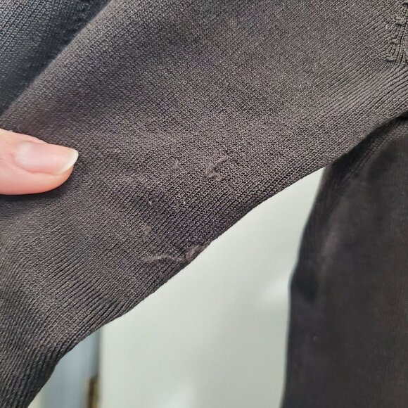 Worth Women's Vintage Brown Silk Blend Button Up Clasp LS Cardigan Size S - Picture 5 of 6